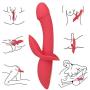 Rabbit Vibrator, Clitoris Vagina Vibrator with 16 Strong Vibrations, Waterproof Dildo Vibrator for Nipple Prostate G-spot Stimulation Vibrator, Adult Sex Toys for Women and Couples Rechargeable
