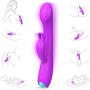 Upgraded G Spot Vibrator Rabbit Dildo Vibrator with 9 Powerful Vibration Clitoris Stimulator Vibrator for Female Dildo Adult Sex Toys for Women and Couples