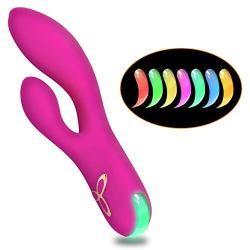 IMO Upgraded Rabbit G-spot Vibrator, Waterproof and Rechargeable Clitoris Vagina Vibrating Massager Sex Toy for Women or Couples