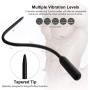 HTWANJU Silicone Vibrating Pennis Pluges Uiethral Vibratoor Male Therapeutic Massage Sounds Cˉatheter Dilators