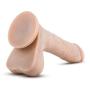 8.5" Sensa Feel Dual Density Long Dildo - Cock and Balls Dong - Suction Cup Harness Compatible - Sex Toy for Women - Sex Toy for Adults (Beige)