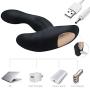 Male Prostate Anal Vibrators Unisex Massager with 12 Stimulation Patterns and 2 Powerful Motors, SXOVO Wireless Remote Vibrating G-spot Waterproof Smooth Silicone Sex Toy for Men, Women and Couples