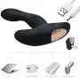 Male Prostate Anal Vibrators Unisex Massager with 12 Stimulation Patterns and 2 Powerful Motors, SXOVO Wireless Remote Vibrating G-spot Waterproof Smooth Silicone Sex Toy for Men, Women and Couples