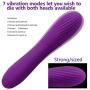 Dayloveme Wireless Wand Massager, Waterproof Powerful Mini Cordless Wand Massaging with 7 Vibrations, Silicone Compact USB Rechargeable Power Massager