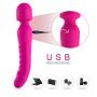 Wireless Handheld Heated Wand Massager 7 Powerful Vibration Modes for Sports Recovery and Muscle Aches-Rose Red