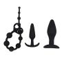 ARIRRA 3PCS Anal Plug Set Silicone Anal Pleasurable Butt Plug Sex Toy for Beginners