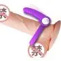Powerful Vibrating Cock Ring Vibrator -Waterproof Silicone P Enis Ring-Enhancing Adult S ex Toys for Male or Couples (Purple)
