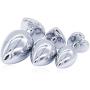 Sunnylela Stainless Steel Diamond Amal Plug- Heart Shape Metal Health Six-Toys for Men Women