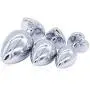 Sunnylela Stainless Steel Diamond Amal Plug- Heart Shape Metal Health Six-Toys for Men Women