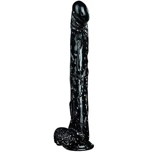 NHDY Dî`dɔs 14-inch Ultra-Long Realistic Soft Ďìld`ɔ Female Relaxing Body Tool for Safe Use (Color: Black) ONLY Sold by PETBED - NHDY Dî`dɔs 14-inch Ultra-Long Realistic Soft Ďìld`ɔ Female Relaxing Body Tool for Safe Use (Color: Black) ONLY Sold by PETBED -