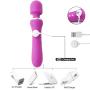 Powerful Magnetic Massager USB Cable Gift Set with 10X Speed ​​Modes Rechargeable Weaterproof Rotating Design A Good Assistant for Your Life.(YL-Purple, Big)