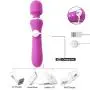 Vibrator Force Rotating LED Light with 10 Modes,Whisper Quiet,USB Cable Rechargeable Weaterproof Design for Bathroom,Garden,Yard,Living Room,Balcony (Purple-yl) (Purple-yl) (Purple-yl-2)