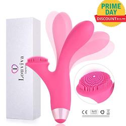Rabbit Vibrator for Women,Rechargeable 10 Powerful Modes,Pink
