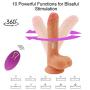 Realistic Dildo with 10 Strong Vibration 360°Swirling Motion for Women, PALOQUETH Dual Density Vibrating Vibrator with Wireless Remote Control Strong Suction Cup