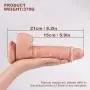 Dildo Sex Toy for Women, SHEQU 8.2Inch Realistic Penis Cock with Suction Cup Silicone Dong with Balls Adult Toys for Vaginal G-spot and Anal Masturbation Waterproof(Hasys Dick)