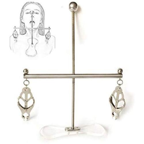 OUYAWEI Stainless Steel BDSM Nipple Clamp Spreader Flirting Torture Butterfly The Tower of Pain Nipple Clip for Female