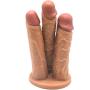 Lfcmf 3 Sided Big Toy Real Feel Soft Flexible 3 Head Massage Safe Material (Color : Brown)