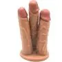 Lfcmf 3 Headed Massage Waterproof Flexible 3 Sided Strápless Toy for Couples Play (Color : Brown)