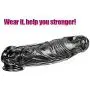 ARNDRE Reusable Sleeve for Men Realistico Extender Enlargement 9 INCH Large Black