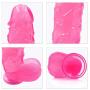 JRZDFXS Silicone 10In Crystal Suction Cup Toy TPE Big Size Lifelike Massager Soft Wand Pink for Female Beginner Personal Body