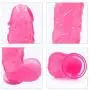 JRZDFXS Silicone 10In Crystal Suction Cup Toy TPE Big Size Lifelike Massager Soft Wand Pink for Female Beginner Personal Body