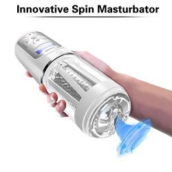 LED Display Intelligent Male Automatic Piston Cup Sucking 400Times/Min 360° Rotating 10 Pattern 5 Speed Electronic Massage Cup Males Toy