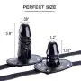 Mouth Gag Leather Mask Hood - Soft Silicone Adjustable Strap-On Lockable Belt Penis Dildo Mouth Gag Durable BDSM Sex Toy Adjustable for Couples (Long Mouth Gag(3.9inch), Black) Mouth Gag Leather Mask Hood - Soft Silicone Adjustable Strap-On Lockable Belt Penis Dildo Mouth Gag Durable BDSM Sex Toy Adjustable for Couples (Long Mouth Gag(3.9inch), Black)
