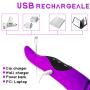 G Spot Vibrator Dual Motor Wand, Heating Realistic Dildo with 10 Rotation and Expansion USB Rechargeable, Clitoris Stimulation Flexible Tongue 10 Frequency Vibration Double-Head Vibrating Waterproof
