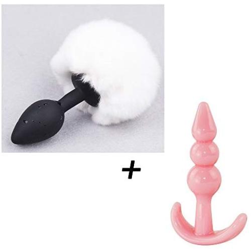Cute Sexy Fashion Deluxe Silicone Rabbit Tail Anal Butt Plugs Anal Stimulator Fetish SM Sex Toys Cosplay Bunny Girl