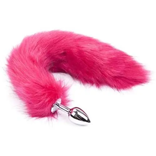 FeiGu Anal Plug Fox Tail Butt Plug Stainless Steel Cosplay Sex Toys for Women 15 (Hot Pink) FeiGu Anal Plug Fox Tail Butt Plug Stainless Steel Cosplay Sex Toys for Women 15 (Hot Pink)