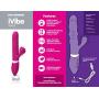 Doc Johnson iVibe Select - iRoll - Silicone Rabbit-Style Vibrator - Pleasure Beads Along Shaft Move Up-and-Down, Clit-Stimulating Wheel of Rotating Silicone&quotTongues", Purple