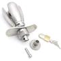 ThinkMax Chastity Device Stainless Steel Butt Plug Heavy Lock Petal Expension Anal Chastity for Advanced Fetish BDSM Game
