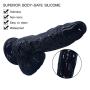 Lfcmf Realistic Real Soft Dîldɔ Waterproof Relax Massage Tools Ultra Soft PVC for Women Female Couples (Color : Black)