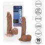 CalExotics Emperor Ballsy – PureSkin Pegging Dildo with Suction Cup Base – Hand Sculpted Waterproof Probe with Moveable Balls - Brown