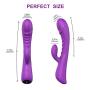 G Spot Rabbit Vibrator for Vagina and Clitoris Stimulation with 9 Strong Vibrating Modes, Adorime USB Rechargeable Clitoral Stimulating Dildo Vibrator for Women or Couples Fun with Waterproof Silicone