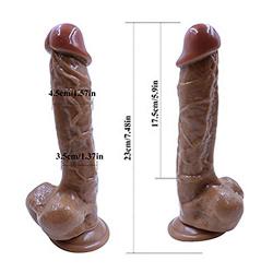 HYLHYL5-F Ìntìmǎtě Vìbrǎtǒrs, 7 inch Black Thin Silicone Toys with for Women Powerful Beginner Travel Gift Lifelike Thick | Diameter 4cm/1.57iches