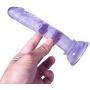 JSCRlove Realistic Ultra Soft-Ďîldɔ 6 Inch Women Body Wand Massager Real Feel Toy with Strong Base Women Socks (Color : Purple)