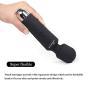 Personal hot Waterproof Useful Magic Massager with 20 Wand Vibration Modes Powerful Maximum Speed 7200RPM Soft Material Cordless Quiet for Muscle Aches Handheld & Sports Recovery - Black Travel Gift