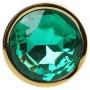 Senoow Gold Alloy Chome Metal Plated Jeweled Toy PluInsert Sixy Stopper