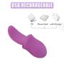 Whisper Quiet Massager Handheld 10 Frequency Vib Tongue Massager, Rechargeable Silicone Lick Massage Magic Wand Purple By Luseeo
