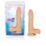 8.5" Sensa Feel Dual Density Long Dildo - Cock and Balls Dong - Suction Cup Harness Compatible - Sex Toy for Women - Sex Toy for Adults (Beige)