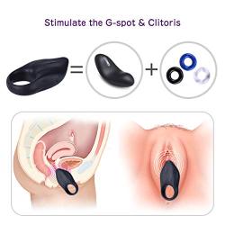 Vibrating Cock Ring for Sex Men Couples Solo Play with 10 Vibration Modes, ZEMALIA Waterproof Tongue Type Penis Ring Clit Vibrator for Longer Lasting Erections Vagina Clitoris Stimulator Rechargeable