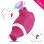Sucking & Licking 2 in 1 Clitoris Vibrator for Double Stimulation, Adorime Clit Sucker Tongue Vibrator Stimulator for Oral Sex Solo Blowjob, Nipples Massagers Cunnilingus Sex Toys for Women or Couples