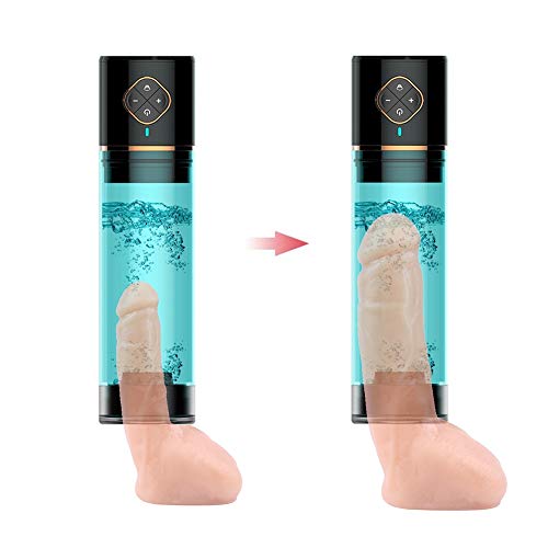 12inch Realistic Male Pump Enlargement Men Vacuum Pressure Massage Cups Air Enlarger Extender Prolong Enhancer Electric Air Pressure Setting Length Training Device Ergonomic Design psbibra