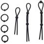 7 Pack Clock Ring Set - 4 Clock Rings Stimulating Ball And 3 Adjustable Cook Loops