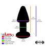 LeLuv Pretty Pink Glass Dildo and Butt Plug 3 Piece Gift Set Bundle with Premium Padded Pouches for Each