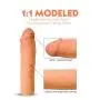 Topco Sales Tommy Gunn Be Him Cyberskin Penis Extension, Cock sleeve, Size and pleasure Enlager&Enhancer, Proven body-safe Stretchy Material, Ultra-soft, Water-based Lube Applicative for Men & Couple