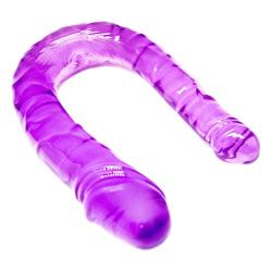 Roxy Sex Toys Double Dildo for Women 13” Small Anal & Vagina Curved Double Ended Dual Penetration G-spot Dong with Penis Head for Lesbians & Beginners