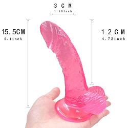 JHKJDF Creative Super Soft Womens Díldɔ Huge Personal Body Massage Wand and Big Head-6.1 Inch (Colour: Pink)