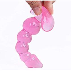 NWDoll Crystal Jellies - TPE Butt Plug Massagers - Ribbed Dildo/Anal Plug - for Beginners (Pink)